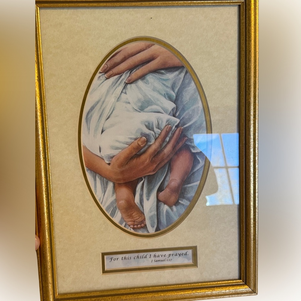 “For this Child” Framed Art Print with Gold Frame